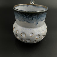 Handmade Ceramic Blue Polka-dot Mug