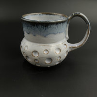 Handmade Ceramic Blue Polka-dot Mug