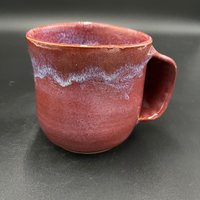 Handmade Pink Ceramic Hand-warmer Mug