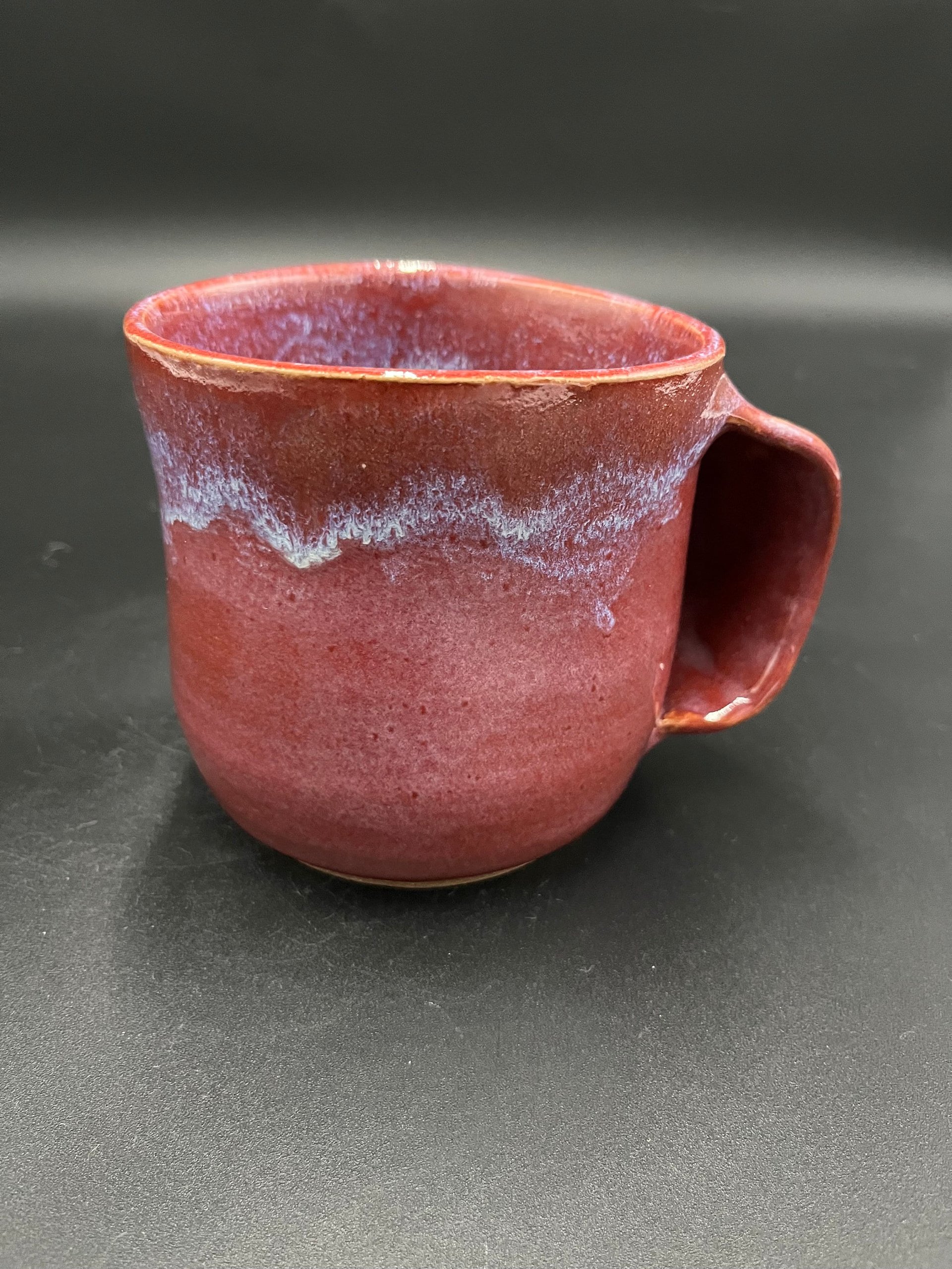 Handmade Pink Ceramic Hand-warmer Mug