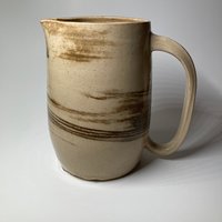 Handmade marbled ceramic pitcher