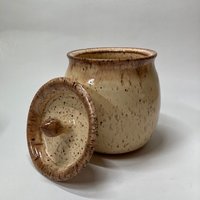 Yellow Ceramic Lidded Jar