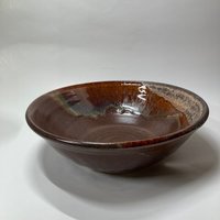 Large Handmade Red Serving Bowl