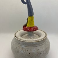 Handmade Gnome Lidded Jar