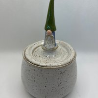 Handmade Gnome Lidded Jar