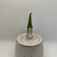 Handmade Gnome Lidded Jar