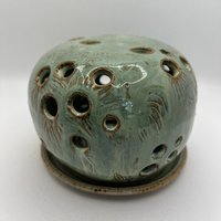 Hand Carved Green Luminary