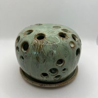 Hand Carved Green Luminary