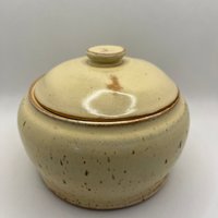Handmade Yellow Ceramic Honey Jar