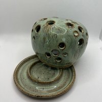 Hand Carved Green Luminary
