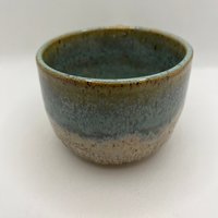 Handmade Ceramic Green and White Mug