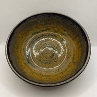 Handmade Honey and Golden Ceramic Bowl