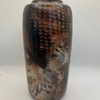 Tall Pit Fired Ceramic Vase