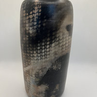Tall Pit Fired Ceramic Vase