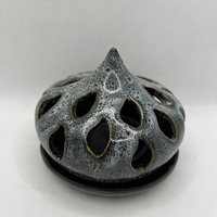 Hand Carved Black and White Luminary