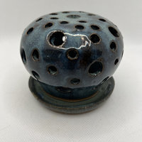 Hand Carved Blue-Green Luminary