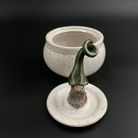 Handmade Ceramic Gnome Lidded Jar