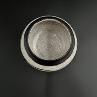 White Crackle Ceramic vase - Raku fired