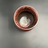 Handmade Irridescent Copper Matte Vase - Raku fired