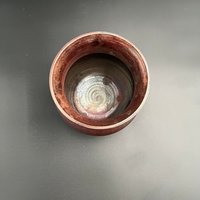 Handmade Irridescent Copper Matte Vase - Raku fired