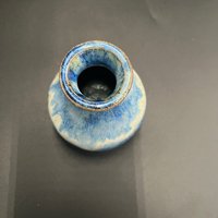 Handmade Blue and White Ceramic Bud Vase