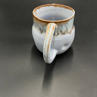 Handmade Ceramic Blue Polka-dot Mug