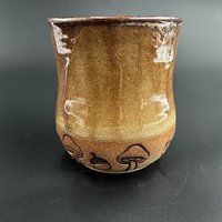 Handmade Ceramic Honey Glazed Forest Inspired Mug