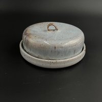 Handmade Blue Ceramic Butter Dish