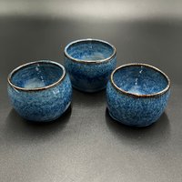 Handmade Blue Green Ceramic Cups