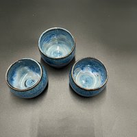 Handmade Blue Green Ceramic Cups