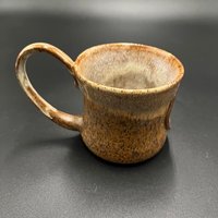 Handmade Honey Brown Ceramic Mushroom Mug