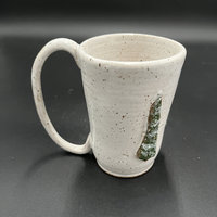 Handmade White Ceramic Christmas Tree Winter Mug