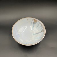 Hand-made Light Blue and Honey Serving Bowl