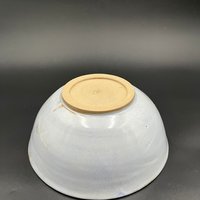 Hand-made Light Blue and Honey Serving Bowl