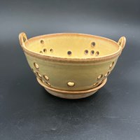 Hand-made Yellow Berry Bowl and Plate