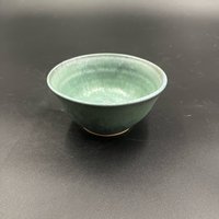 Handmade Tiny Green and Blue Ceramic Bowl