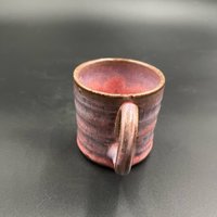 Small Handmade pink and purple ceramic mug