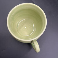 Handmade green ceramic cactus mug