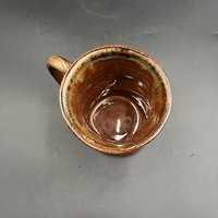 Handmade Earthy Red Carved Ceramic Mug