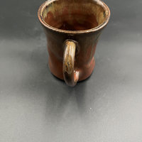 Handmade Earthy Red Carved Ceramic Mug