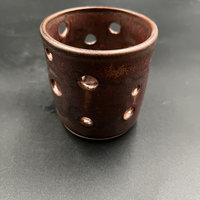 Hand Carved Copper Candle Holder