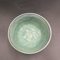 Handmade Tiny Green and Blue Ceramic Bowl