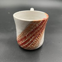 Handmade Sunset Striped Ceramic Mug