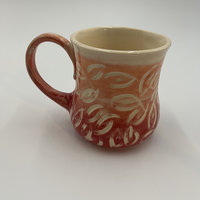 Handmade Sunset Carved Ceramic Mug