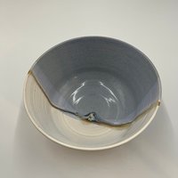 Handmade Beach Inspired Blue and White Serving Bowl