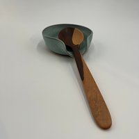 Handmade Blue Ceramic Spoon Rest