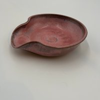 Handmade Pink-Purple Ceramic Spoon Rest