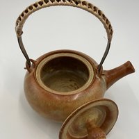 Handmade Golden Brown Ceramic Tea Set