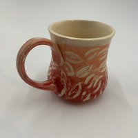 Handmade Sunset Carved Ceramic Mug