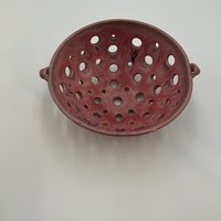 Hand-made Purple-Pink Pedestal Berry Bowl